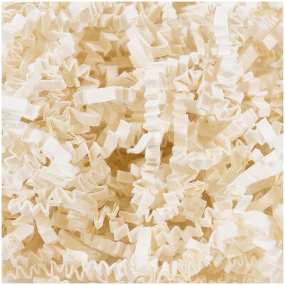 JAM Paper Crinkle Cut Shred Tissue Paper, Ivory, 20 lbs. (1192446)