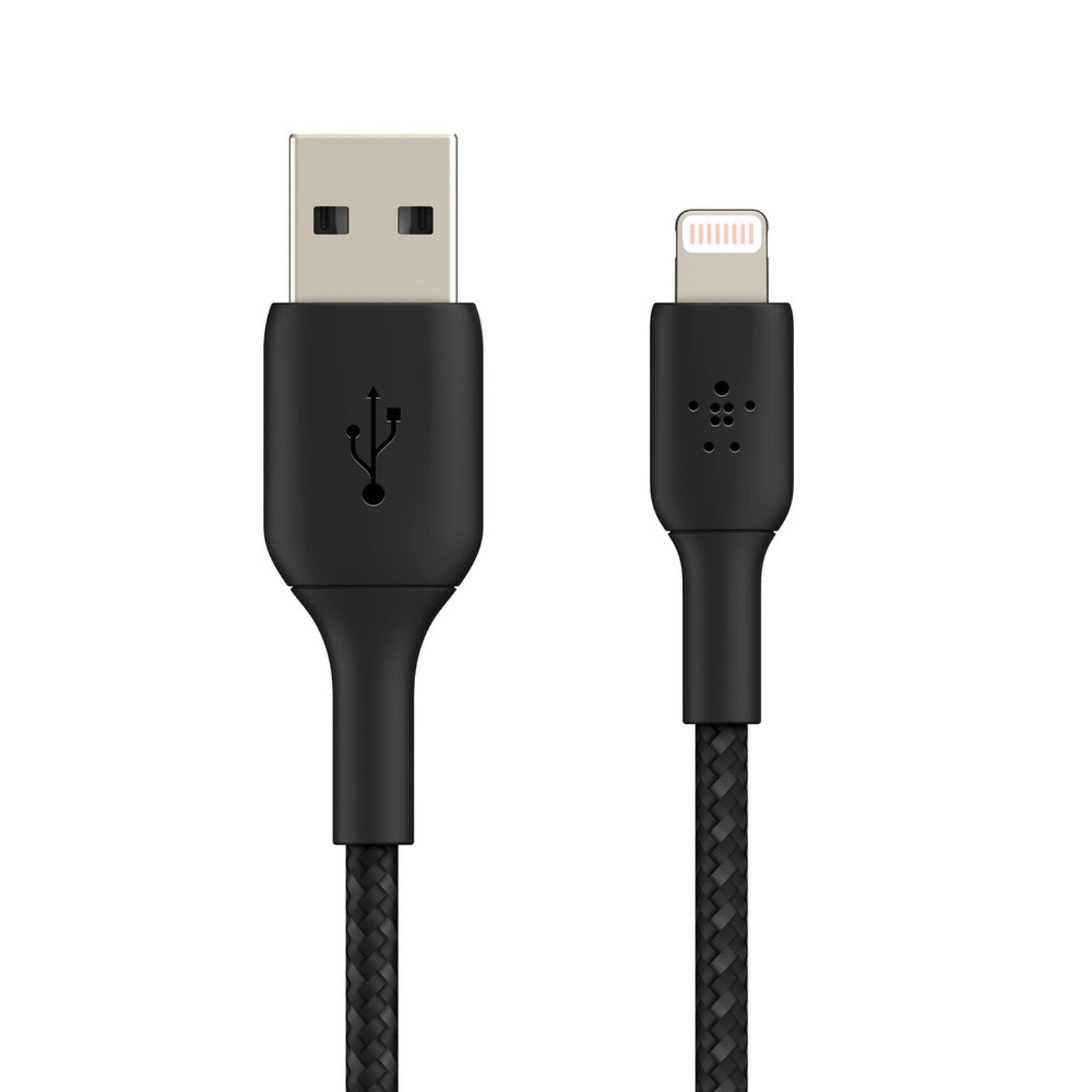 Belkin BOOST CHARGE Braided Lightning to USB-A Cable, 3.3 ft., Black