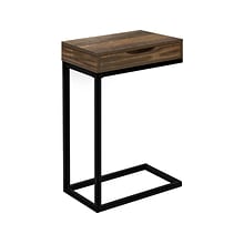 Monarch Specialties Inc. 16 x 10.25 Accent Table, Brown Reclaimed/Black (I 3602)
