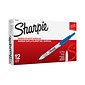 Sharpie Retractable Permanent Markers, Ultra Fine Tip, Blue, 12/Pack (1735792)