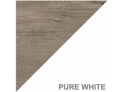 Bush Furniture Key West 47.2" x 23.94" Coffee Table, Shiplap Gray/Pure White (KWT148G2W-03)