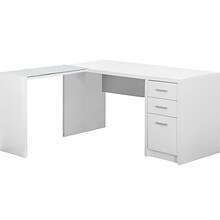 Monarch Specialties Inc. 60 L-Shaped Desk, White (I 7136)