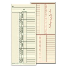 TOPS Time Cards for Acroprint 125, 150, 175, ES700, ES900, ESP180, Amano PIX, TCX Series Time Clock,