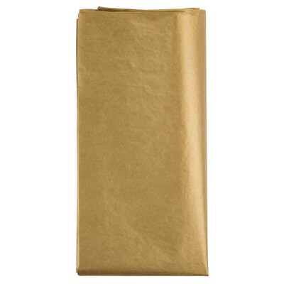 JAM PAPER Tissue Paper, Gold Semi-Metallic, 20 Sheets/Pack (7335485AA)