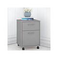 Bush Furniture Key West 2-Drawer Mobile Lateral File Cabinet, Letter/Legal Size, Cape Cod Gray (KWF1