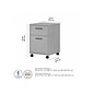 Bush Furniture Key West 2-Drawer Mobile Lateral File Cabinet, Letter/Legal Size, Cape Cod Gray (KWF116CG-03)