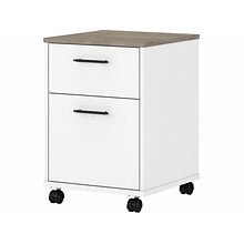 Bush Furniture Key West 2-Drawer Mobile Lateral File Cabinet, Letter/Legal Size, Shiplap Gray/Pure W