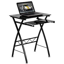 Flash Furniture 24 W Glass L-Shape Computer Desk, Black (NANCP60)