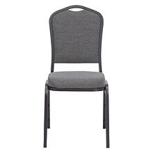 NPS 9300 Series Deluxe Fabric Upholstered Stack Chair, Natural Graystone/Black Sandtex, 40 Pack (936