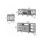 Bush Furniture Key West Tall TV Stand with Coffee Table and 2 End Tables, Cape Cod Gray, Screens up to 65" (KWS025CG)