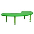 Flash Furniture 14 1/2 - 23 3/4 H x 35 W x 65 D Activity Tables, Green