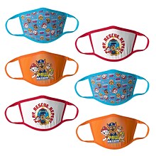 Paw Patrol Reusable Boys Cloth Kids Face Masks, Assorted, 6/Pack (HCBMP3763)