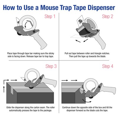 Tape Logic™ 3 Mouse Trap Carton Sealing Tape Dispenser (TDEC3)