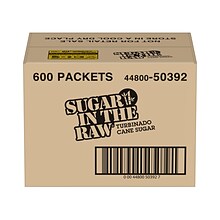 Sugar In The Raw Molasses Turbinado Cane Sugar, Packets, 600/Carton (4480050392)