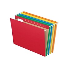 Pendaflex Recycled Hanging File Folders, 1/5-Cut, Letter Size, Assorted Colors, 25/Box (PFX 81663)