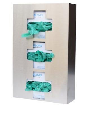 Omnimed Triple Medical Cross Glove Box Dispenser, Stainless Steel (305337)