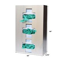 Omnimed Triple Medical Cross Glove Box Dispenser, Stainless Steel (305337)