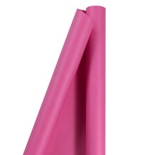 JAM Paper Gift Wrap, Matte Wrapping Paper, 25 Sq. Ft, Matte Fuchsia Hot Pink, Roll Sold Individually