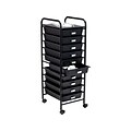 Honey-Can-Do Metal Mobile Utility Cart with Lockable Wheels, Black (CRT-08654)