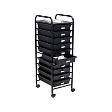 Honey-Can-Do Metal Mobile Utility Cart with Lockable Wheels, Black (CRT-08654)