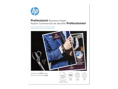 HP Professional Matte Brochure Paper, 8.5 x 11, 150 Sheets/Pack (4WN05A)