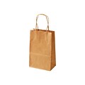 10.5 x 8.25 x 4.75 Kraft Paper Shopping Bags, Kraft, 250/Carton (KRAFT8510)