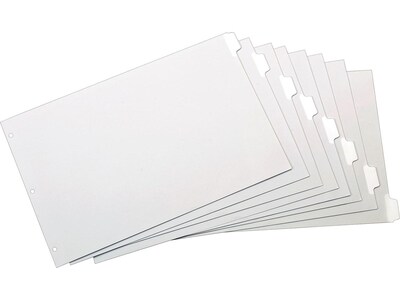 Cardinal Write & Erase Paper Dividers, 8-Tab, White (CRD 84271)
