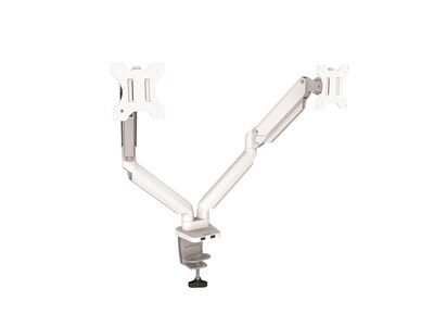 Fellowes Platinum Series Adjustable Dual Monitor Arm, Up to 32, White (8056301)
