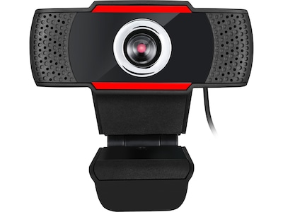Adesso CyberTrack H3 Webcam - 1.3Megapixel - 30fps - Black, Red - USB 2.0