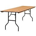 Flash Furniture 30 1/4H x 96L x 30D Wood Folding Banquet Table