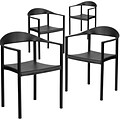 Flash Furniture HERCULES 4/Pack Plastic Cafe Stack Chairs (4RUT418BK)