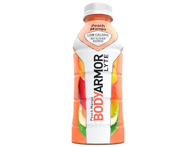 BodyArmor LYTE Peach Mango Sports Drink, 16 oz. Bottles, 12/Pack (100012-1.2)