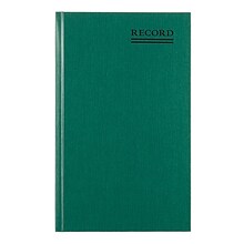 Rediform Emerald Series Record Book, 7.31W x 11.88H, Green, 250 Sheets/Book (56151)