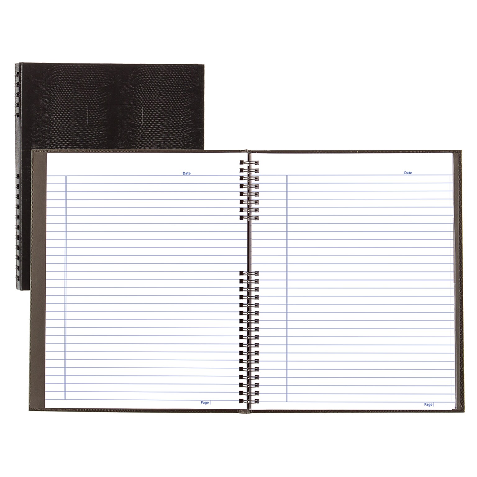 Blueline NotePro 1-Subject Professional Notebooks, 8 x 11, Wide Ruled, 75 Sheets, Black (REDA10150BLK)