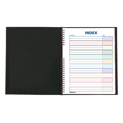 Blueline NotePro 1-Subject Professional Notebooks, 8" x 11", Wide Ruled, 75 Sheets, Black (REDA10150BLK)