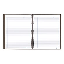 Blueline NotePro 1-Subject Professional Notebooks, 8 x 11, Wide Ruled, 75 Sheets, Black (REDA10150