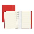 Filofax A5 Classic Bright 4-Subject Professional Notebooks, 5.8 x 8.25, College Ruled, 56 Sheets, Red (B115008U)