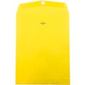 JAM Paper 10 x 13 Open End Catalog Colored Envelopes with Clasp Closure, Yellow Recycled, 25/Pack (9