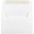 JAM Paper A6 Strathmore Invitation Envelopes, 4.75 x 6.5, Bright White Wove, 25/Pack (STTW661)