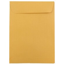 JAM Paper 5.5 x 7.5 Open End Catalog Envelopes, Brown Kraft Manila, 50/Pack (4101i)