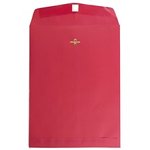 JAM Paper Clasp Catalog Envelopes, 9 x 12, Brite Hue Red, 100/Pack (7781)