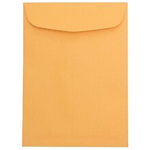 JAM Paper Open End #6 Catalog Envelope, 10 1/2 x 7 1/2, Brown, 100/Pack (29215)