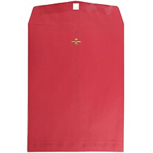 JAM Paper® 10 x 13 Open End Catalog Colored Envelopes with Clasp Closure, Red Recycled, 50/Pack (874