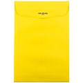 JAM Paper Open End Catalog Colored Envelopes with Clasp Closure, 6 x 9, Yellow Recycled, 100/Pack