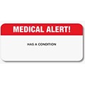 Medical Arts Press® Chart Alert Medical Labels, Medical Alert, Red and White, 7/8x1-1/2, 250 Labels