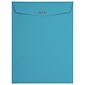 JAM Paper 9 x 12 Open End Catalog Colored Envelopes with Clasp Closure, Blue Recycled, 10/Pack (73821B)