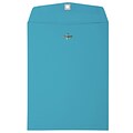 JAM Paper 9 x 12 Open End Catalog Colored Envelopes with Clasp Closure, Blue Recycled, 10/Pack (7382