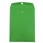 JAM Paper 9 x 12 Open End Catalog Colored Envelopes with Clasp Closure, Green Recycled, 10/Pack (92912B)