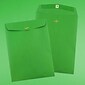 JAM Paper Open End Clasp Catalog Envelope, 9" x 12", Green, 100/Box (92912)