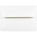 JAM Paper A2 Strathmore Invitation Envelopes, 4.375 x 5.75, Bright White Wove, 25/Pack (191151)